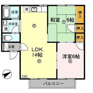 2LDK 間取り図