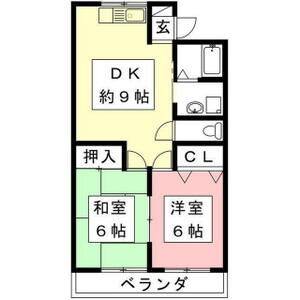 2DK 間取り図