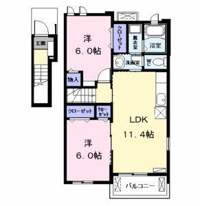 2LDK 間取り図