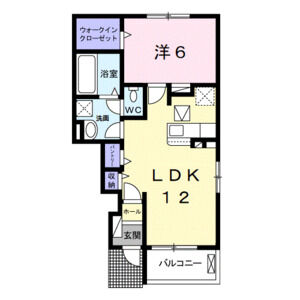 1LDK 間取り図