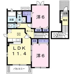 2LDK 間取り図