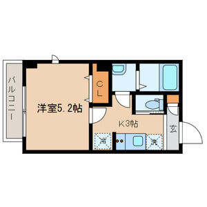 1K 間取り図