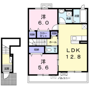 2LDK 間取り図
