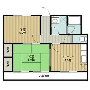 2DK 間取り図