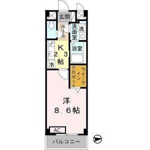 1K 間取り図