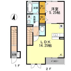 1LDK 間取り図