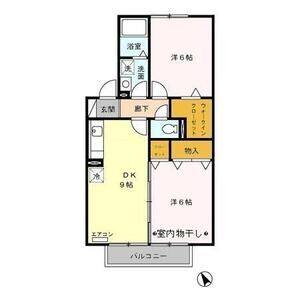 2DK 間取り図