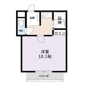 1K 間取り図
