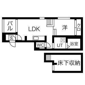 1LDK 間取り図
