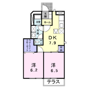 2DK 間取り図