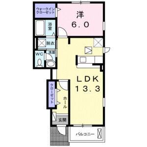 1LDK 間取り図