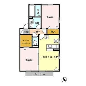 2LDK 間取り図