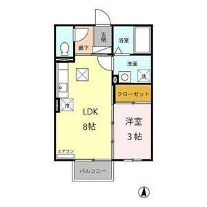 1LDK 間取り図