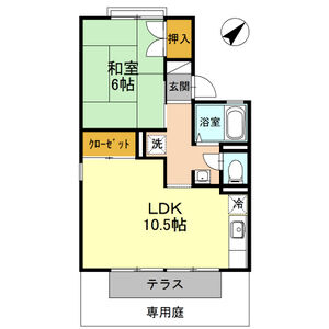 1LDK 間取り図