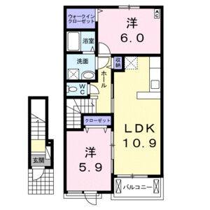 2LDK 間取り図