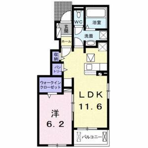 1LDK 間取り図