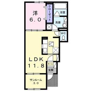 1LDK 間取り図