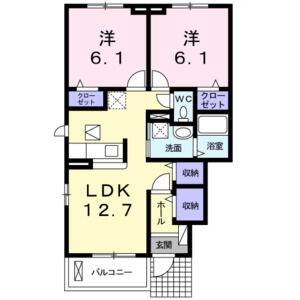 2LDK 間取り図