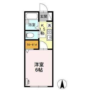1K 間取り図