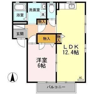 1LDK 間取り図