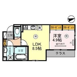 1LDK 間取り図