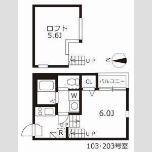 1K 間取り図