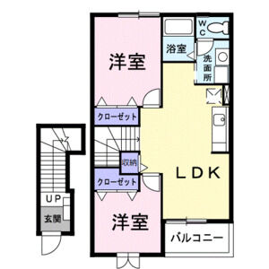 2LDK 間取り図