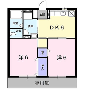 2DK 間取り図