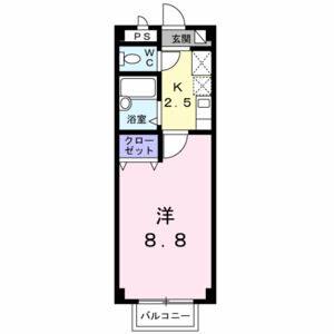1K 間取り図