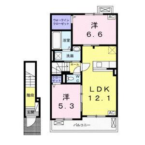 2LDK 間取り図