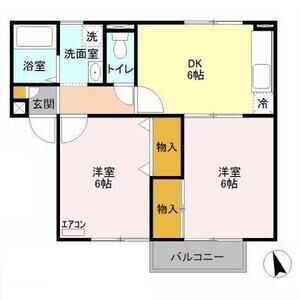 2DK 間取り図