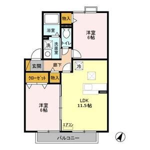 2LDK 間取り図