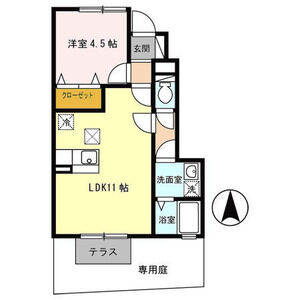 1LDK 間取り図
