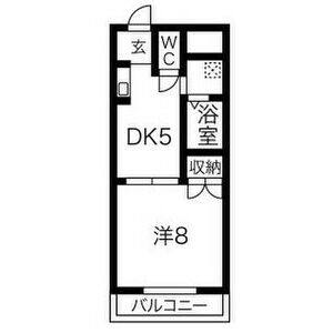 1DK 間取り図