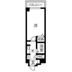 1K 間取り図
