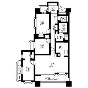 3LDK 間取り図