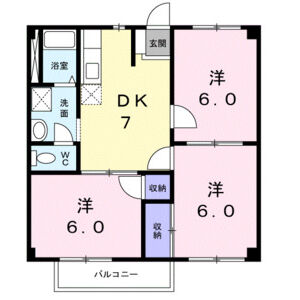 3DK 間取り図