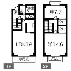 2LDK 間取り図