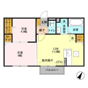 2LDK 間取り図