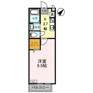 1K 間取り図