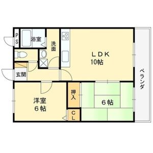 2LDK 間取り図