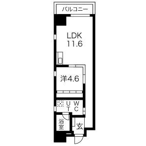 1LDK 間取り図