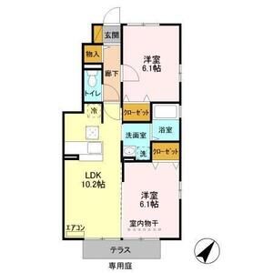 2LDK 間取り図