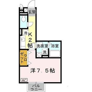 1K 間取り図