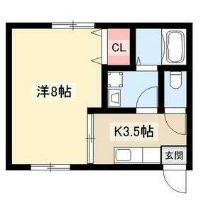1K 間取り図