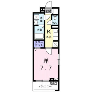 1K 間取り図