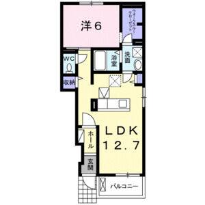 1LDK 間取り図