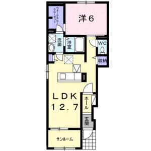 1LDK 間取り図