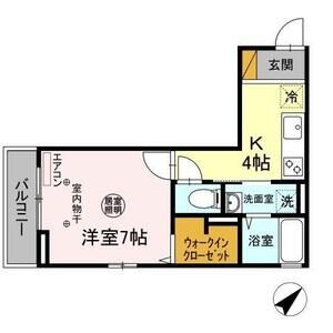 1K 間取り図