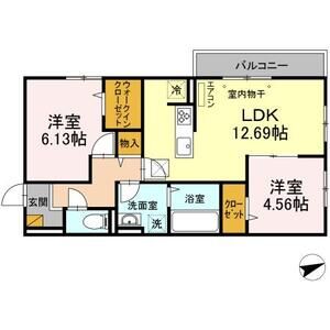 2LDK 間取り図